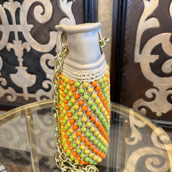 Italy wooden balls chain handle handbag - Picture 4 of 6